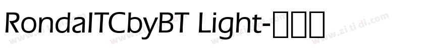 RondaITCbyBT Light字体转换